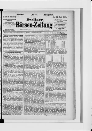 Berliner Börsen-Zeitung vom 22.07.1881
