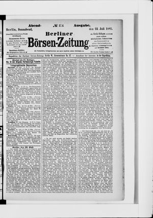 Berliner Börsen-Zeitung vom 23.07.1881