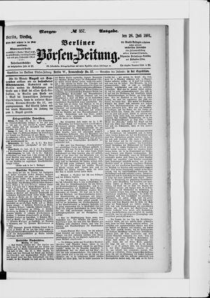 Berliner Börsen-Zeitung vom 26.07.1881