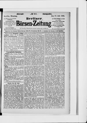 Berliner Börsen-Zeitung vom 26.07.1881