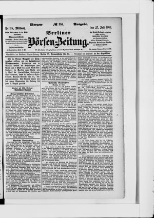 Berliner Börsen-Zeitung vom 27.07.1881