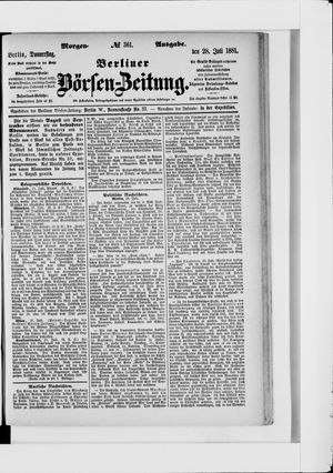 Berliner Börsen-Zeitung vom 28.07.1881