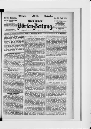Berliner Börsen-Zeitung vom 30.07.1881