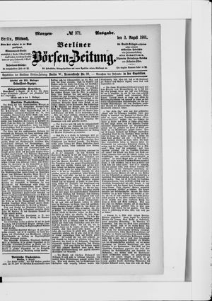 Berliner Börsen-Zeitung vom 03.08.1881