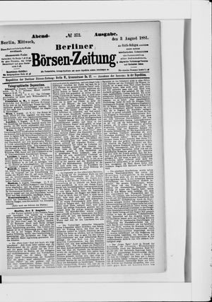 Berliner Börsen-Zeitung vom 03.08.1881