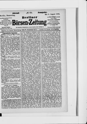 Berliner Börsen-Zeitung vom 04.08.1881