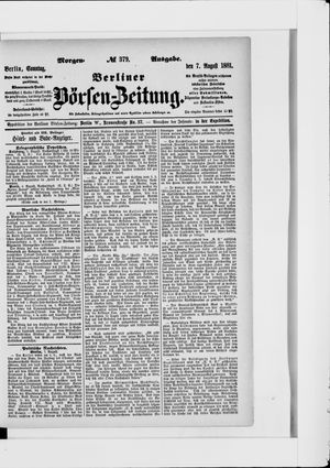 Berliner Börsen-Zeitung on Aug 7, 1881