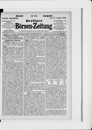 Berliner Börsen-Zeitung vom 13.08.1881