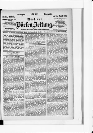 Berliner Börsen-Zeitung vom 24.08.1881