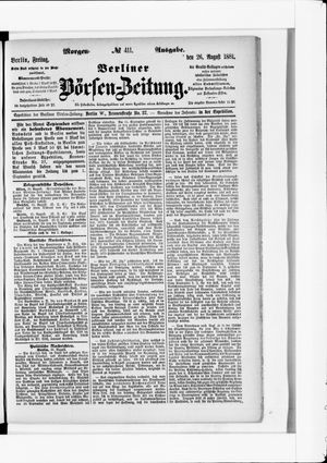 Berliner Börsen-Zeitung vom 26.08.1881