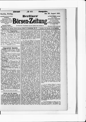 Berliner Börsen-Zeitung vom 26.08.1881
