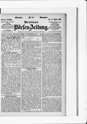 Berliner Börsen-Zeitung vom 30.08.1881
