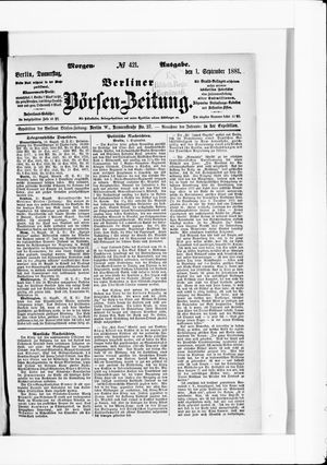 Berliner Börsen-Zeitung vom 01.09.1881