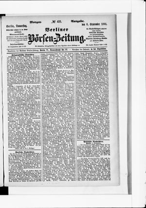 Berliner Börsen-Zeitung on Sep 8, 1881