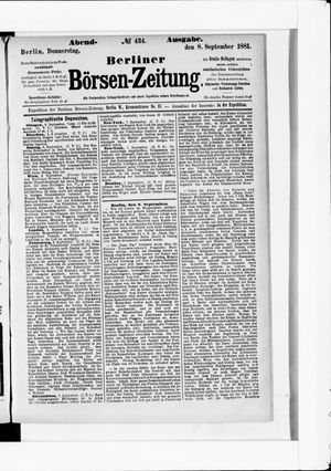 Berliner Börsen-Zeitung vom 08.09.1881