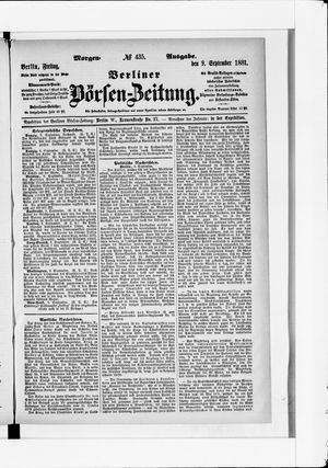 Berliner Börsen-Zeitung vom 09.09.1881