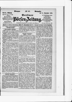Berliner Börsen-Zeitung vom 14.09.1881