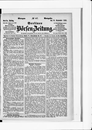 Berliner Börsen-Zeitung vom 16.09.1881