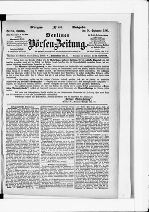 Berliner Börsen-Zeitung vom 18.09.1881