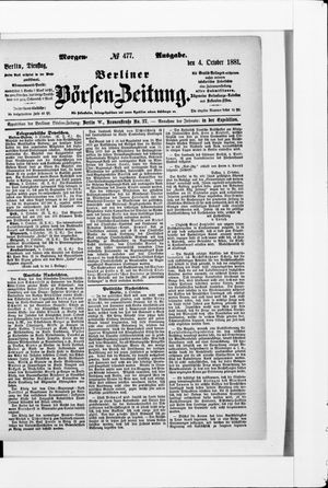 Berliner Börsen-Zeitung vom 04.10.1881