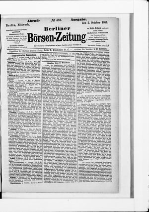 Berliner Börsen-Zeitung vom 05.10.1881