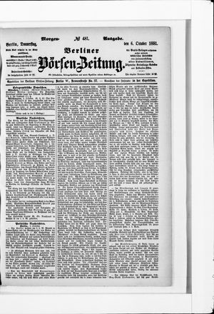 Berliner Börsen-Zeitung on Oct 6, 1881