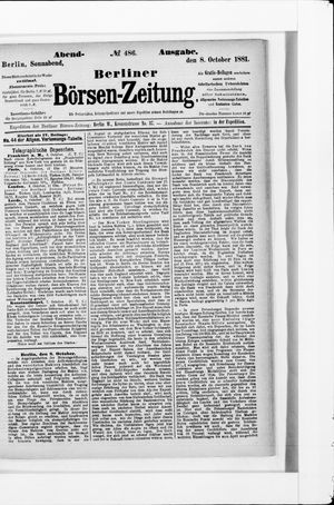 Berliner Börsen-Zeitung vom 08.10.1881