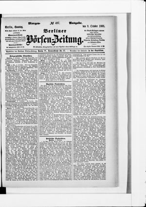 Berliner Börsen-Zeitung vom 09.10.1881