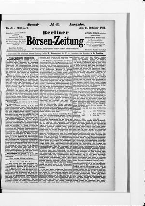 Berliner Börsen-Zeitung vom 12.10.1881