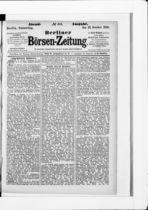 Berliner Börsen-Zeitung vom 13.10.1881