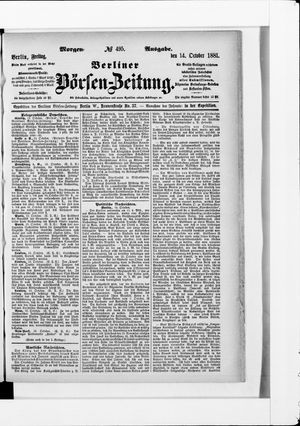 Berliner Börsen-Zeitung vom 14.10.1881