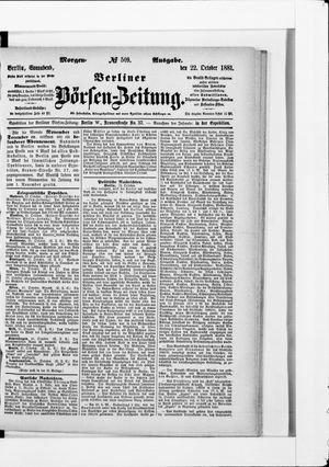 Berliner Börsen-Zeitung vom 22.10.1881