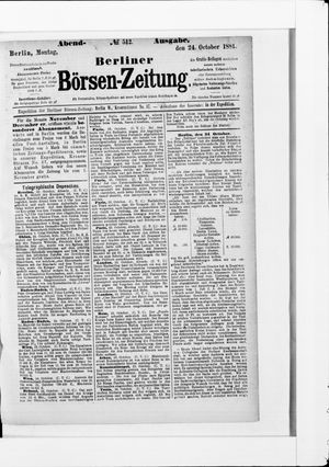 Berliner Börsen-Zeitung vom 24.10.1881