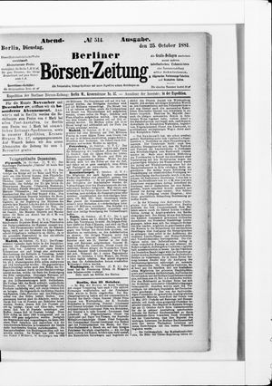 Berliner Börsen-Zeitung on Oct 25, 1881