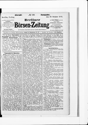 Berliner Börsen-Zeitung vom 28.10.1881