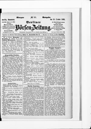 Berliner Börsen-Zeitung on Oct 29, 1881