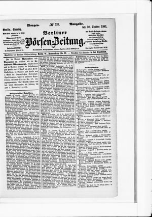 Berliner Börsen-Zeitung vom 30.10.1881