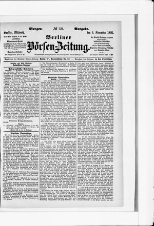 Berliner Börsen-Zeitung vom 09.11.1881
