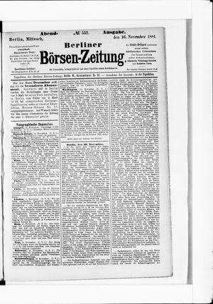 Berliner Börsen-Zeitung on Nov 16, 1881