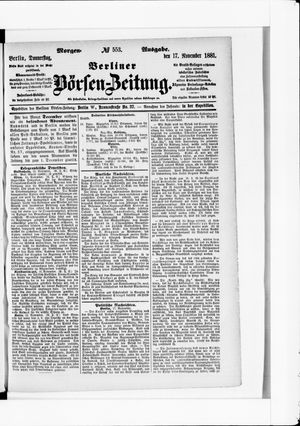 Berliner Börsen-Zeitung vom 17.11.1881