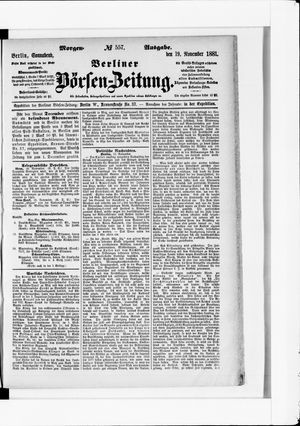Berliner Börsen-Zeitung vom 19.11.1881