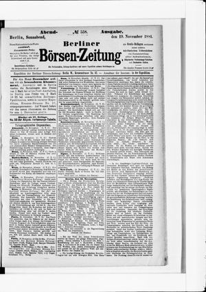 Berliner Börsen-Zeitung vom 19.11.1881