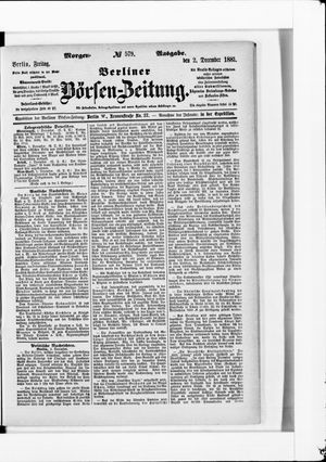 Berliner Börsen-Zeitung vom 02.12.1881