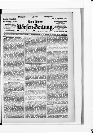 Berliner Börsen-Zeitung vom 03.12.1881