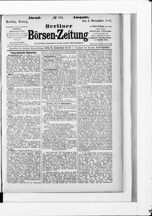 Berliner Börsen-Zeitung vom 05.12.1881