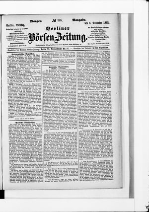 Berliner Börsen-Zeitung vom 06.12.1881