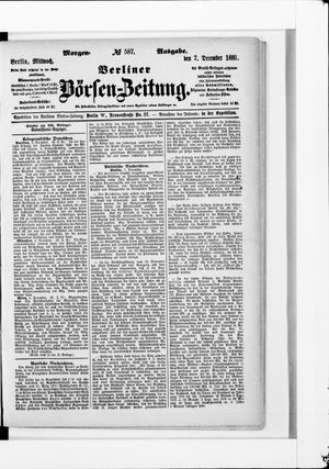 Berliner Börsen-Zeitung vom 07.12.1881