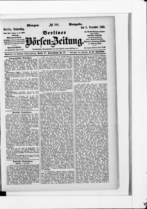 Berliner Börsen-Zeitung vom 08.12.1881