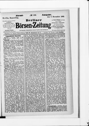 Berliner Börsen-Zeitung vom 08.12.1881
