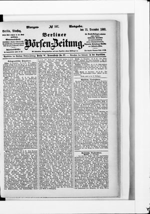 Berliner Börsen-Zeitung vom 13.12.1881